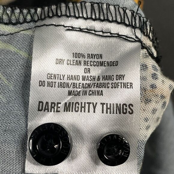 RSVLTS Shirt Mens XL Black Cheetah Gazelle The Hunt Kingpin Bowling Button Up - Picture 6 of 12